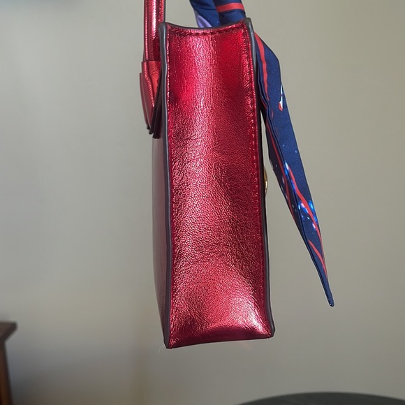 Mercer Extra-Small Patent Leather Crossbody/Satchel (Red) - Picture 5 of 9